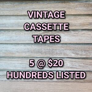 Vintage Cassette Music Tapes Create Your Own Bundle
